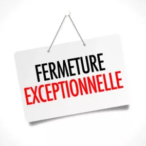 Fermeture exceptionnelle : Mardi 3 mars 2026